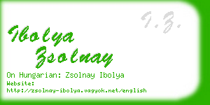 ibolya zsolnay business card